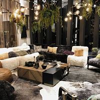 Contemporary coffee table VISBY LEDGE SETwoodenleathercowhide