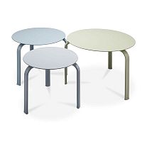 Scandinavian style side table NESTwood veneerlaminateround