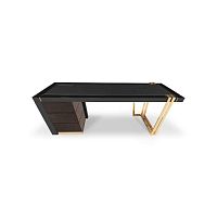 Free-standing desk APOTHEOSIS DESKcontemporarywoodenbrass