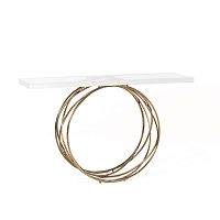 Contemporary side table HALOcrystalbrassacrylic