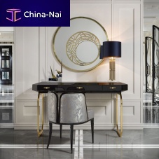 Contemporary sideboard table VERTIGO lacquered woodpolished brass baserectangular
