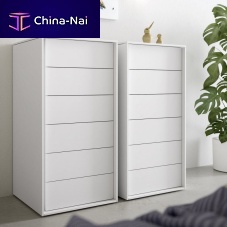 Contemporary chiffonier BILBAOlacquered woodwhitebeige