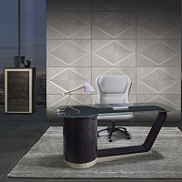 Contemporary desk SC32 CENTURYwoodenglassleather