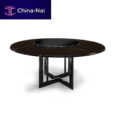 Contemporary table PERFECT TIMEchestnutglassmetal base