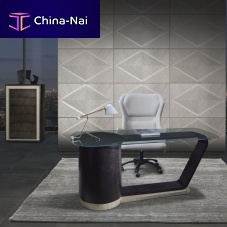 Contemporary desk SC32 CENTURYwoodenglassleather