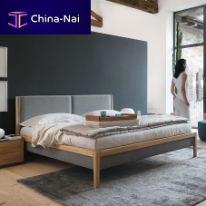 Double bed MYLONcontemporaryupholsteredwith upholstered headboard