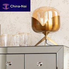 Table lamp GOLDEN GOBLET BALLsteelglasscontemporary