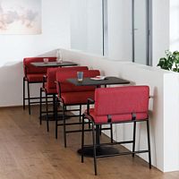 Contemporary table CASUAL MEDIUMoakwalnutpowder-coated steel