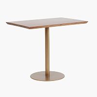 Contemporary table POUteakmetaloval