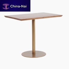 Contemporary table POUteakmetaloval