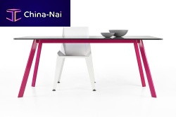 Contemporary dining table LORIKEETpainted metalconcreterectangular