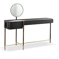 Contemporary dressing table SHANGHAIwoodenleather1-seat