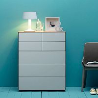 Contemporary chiffonier LAUKIlacquered woodwhitegray