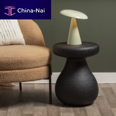 Contemporary side table Boazironiron baseround