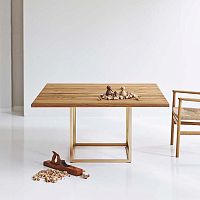 Contemporary dining table JEWELoakwalnutsolid wood