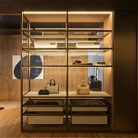 Modular walk-in wardrobe GLISS MASTERcontemporaryglassmelamine