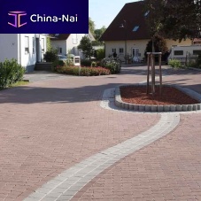 Double-slope drainage channel SAFELINE+pavedconcretefor public spaces