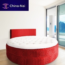 Round bed MALIBUdoublecontemporaryupholstered