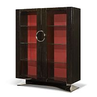 Contemporary display case HAUSSMANNglasswoodenmetal