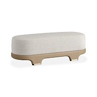 Contemporary bed bench MELLOWfabricleatherbrushed brass