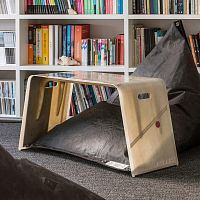Contemporary side table COQUE PVCresinfiberglass