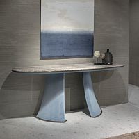 Contemporary sideboard table DAMIENmarbleleather basehome