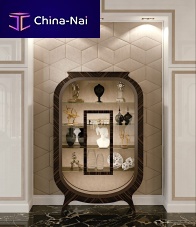 Contemporary display cabinet CVC044free-standingebony