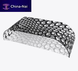 Contemporary coffee table TWISTcurved glassglass basecurved