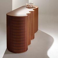 Contemporary sideboard table Infinity painted woodpainted wood basecurved