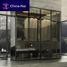 Modular wardrobe WALLDRESScontemporaryglassaluminium