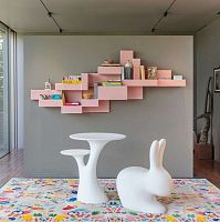 Modular bookcase PRIMITIVEwall-mountedfree-standingcontemporary