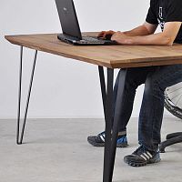 Contemporary table ashpainted steelrectangular