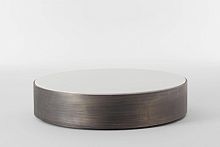 Contemporary coffee table PANAREAglasssteeltitanium