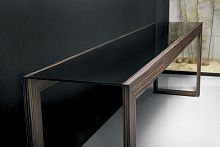 Contemporary sideboard table HANOVER 102INwoodenglassrectangular
