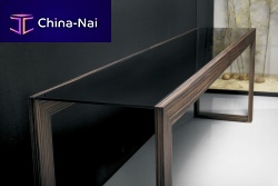 Contemporary sideboard table HANOVER 102INwoodenglassrectangular