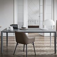 Free-standing desk Dante 150contemporarysteelleather