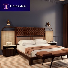 Double bed O�Connell Icontemporaryupholsteredwith headboard