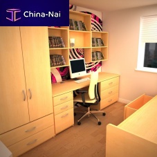 Contemporary desk melaminecornerwith storage compartment
