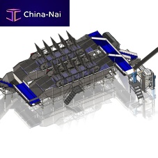 Immersion thawing machine for fishcontinuousfor the food industry