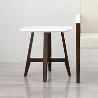 Contemporary side table FAERONbeechlaminateSolid Surface