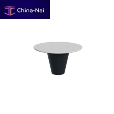 Contemporary side table Round Up 28004concretesteel baseround