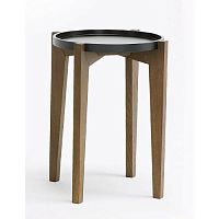 Contemporary side table GLOBENoaksteelround
