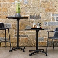 Contemporary high bar table DAKOTAHPLaluminiummetal base