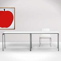 Free-standing desk FARALLONcontemporarymetalcurved