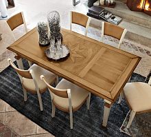 Traditional dining table DOMIZIO oakwalnutbeech