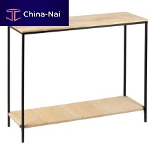 Contemporary console table LUZON glassmetalrectangular