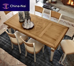 Traditional dining table DOMIZIO oakwalnutbeech