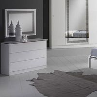 Contemporary chest of drawers FERRARAlacquered woodnot specifiedwhite
