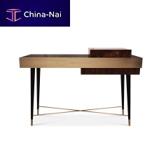 Contemporary sideboard table VICTORIAwoodenbrushed brassrectangular