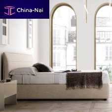 Double bed HORIZONcontemporaryupholsteredwith upholstered headboard